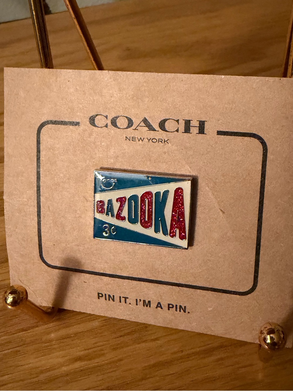 Coach x Bazooka “Limited Edition” Pin NWT